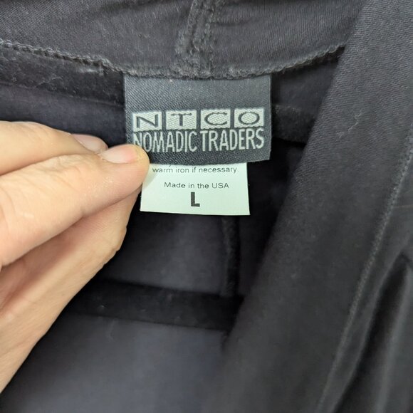 Nomadic Travelers Women's Black Open Draped Cardigan, Large - Picture 5 of 5